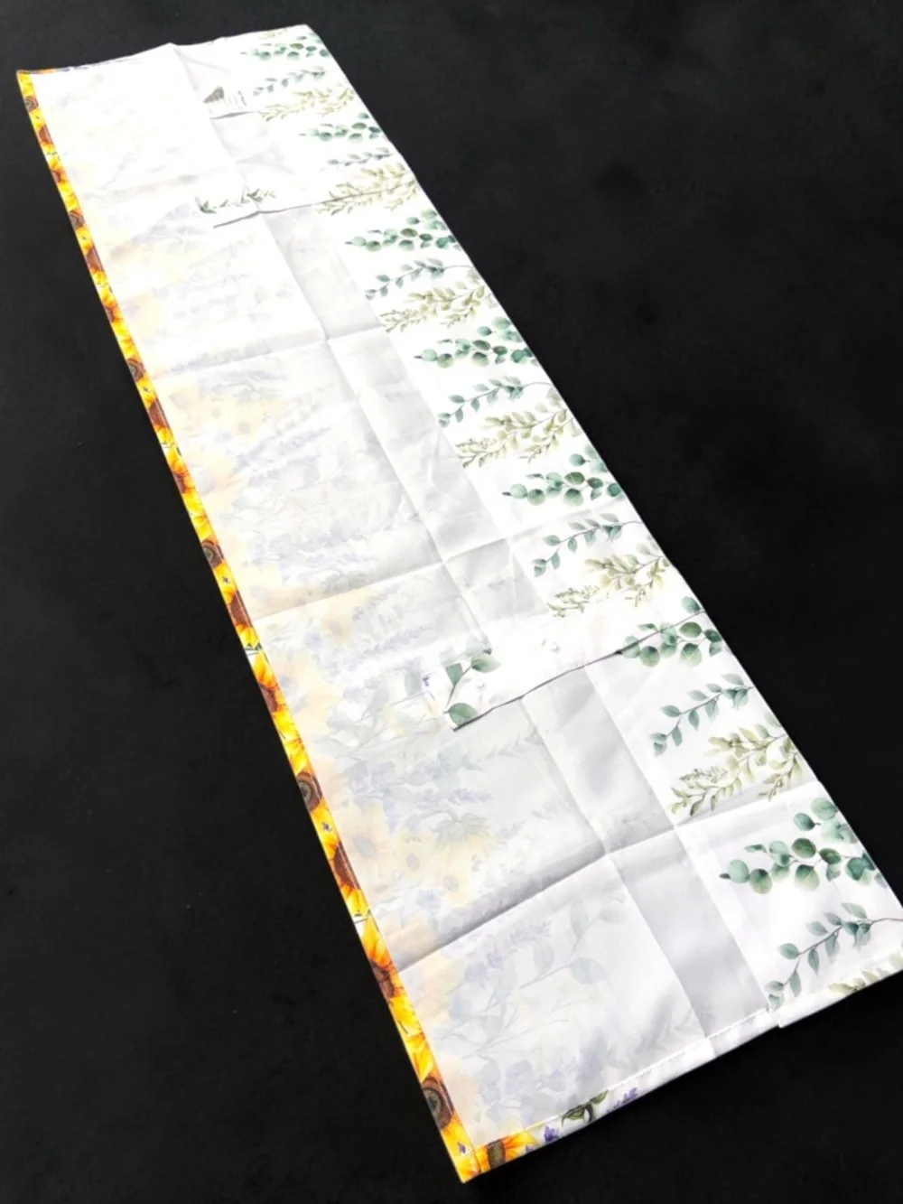 NWOT Sunflower Lavender Eucalyptus Farmhouse Window Valance 42x12